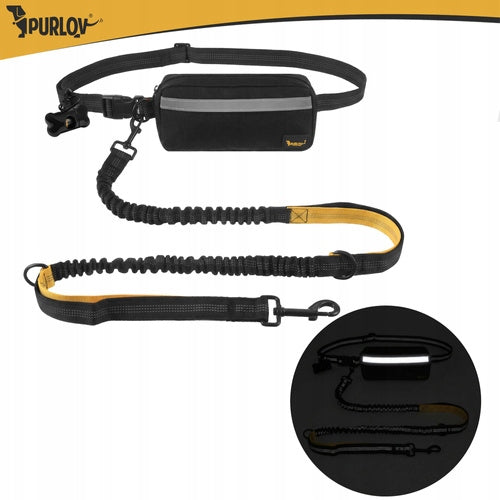 Hip Belt Lanyard for Big Dog 50kg for Running Cushioned Reflective Manufacturer code Pas biodrowy ze smyczą Purlov 24689