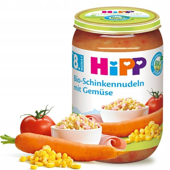 Hipp Bio dinner Ham with Vegetables and Pasta 220g 8m