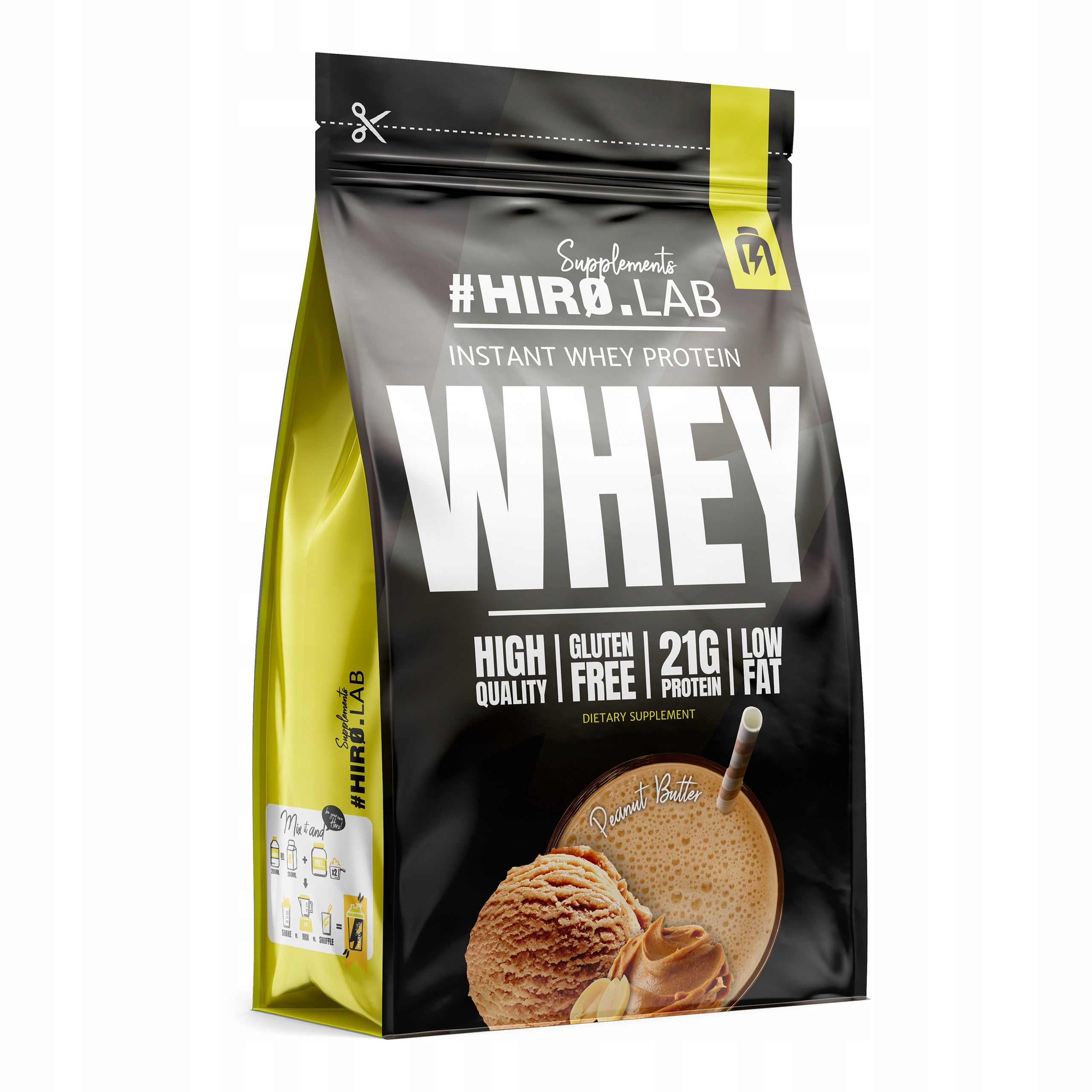 Hiro.Lab INSTANT WHEY PROTEIN 750g Protein Conditioner WPC Peanut Butter
