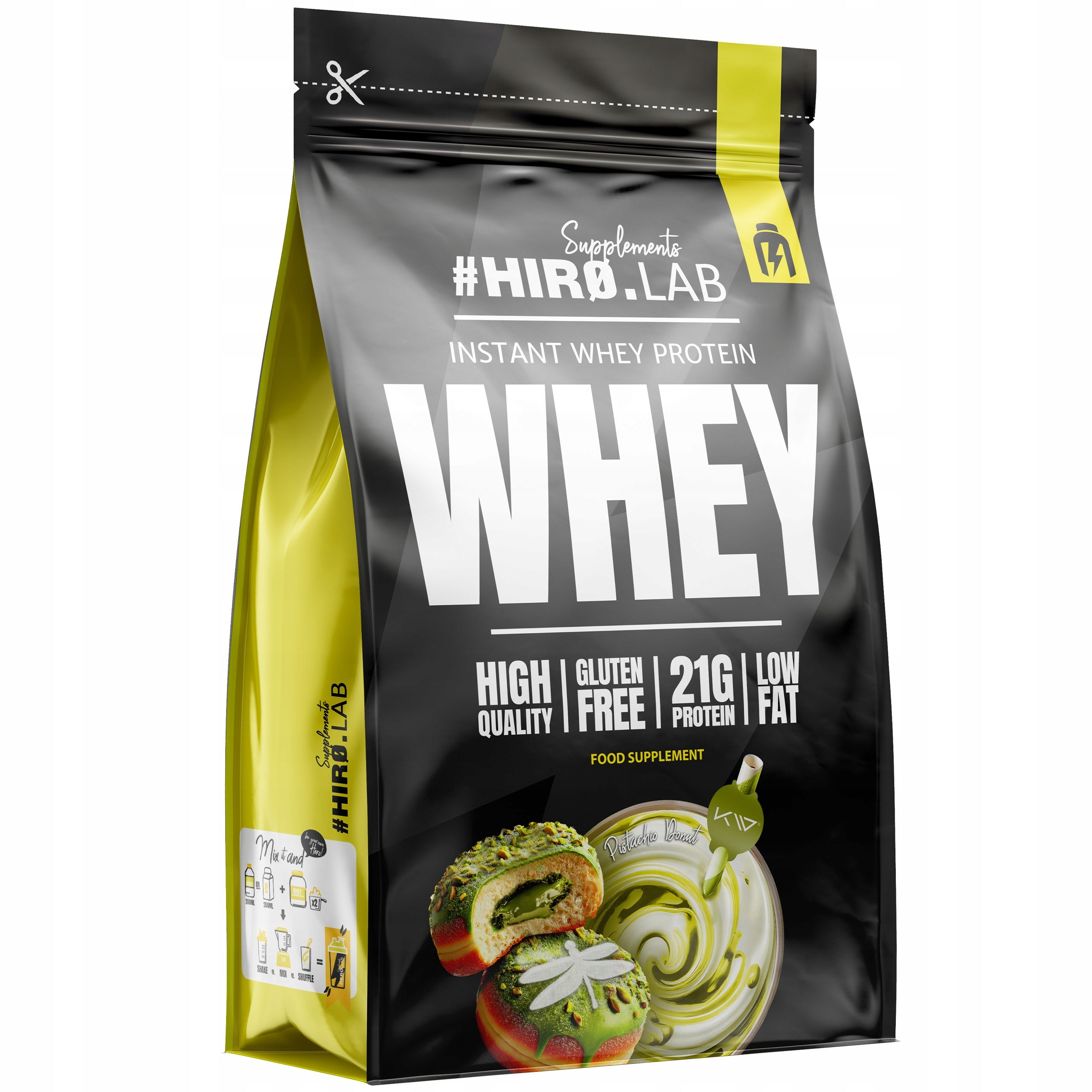 Hiro.Lab Instant WHEY Protein 750g Whey WPC Protein Conditioner Pistachio