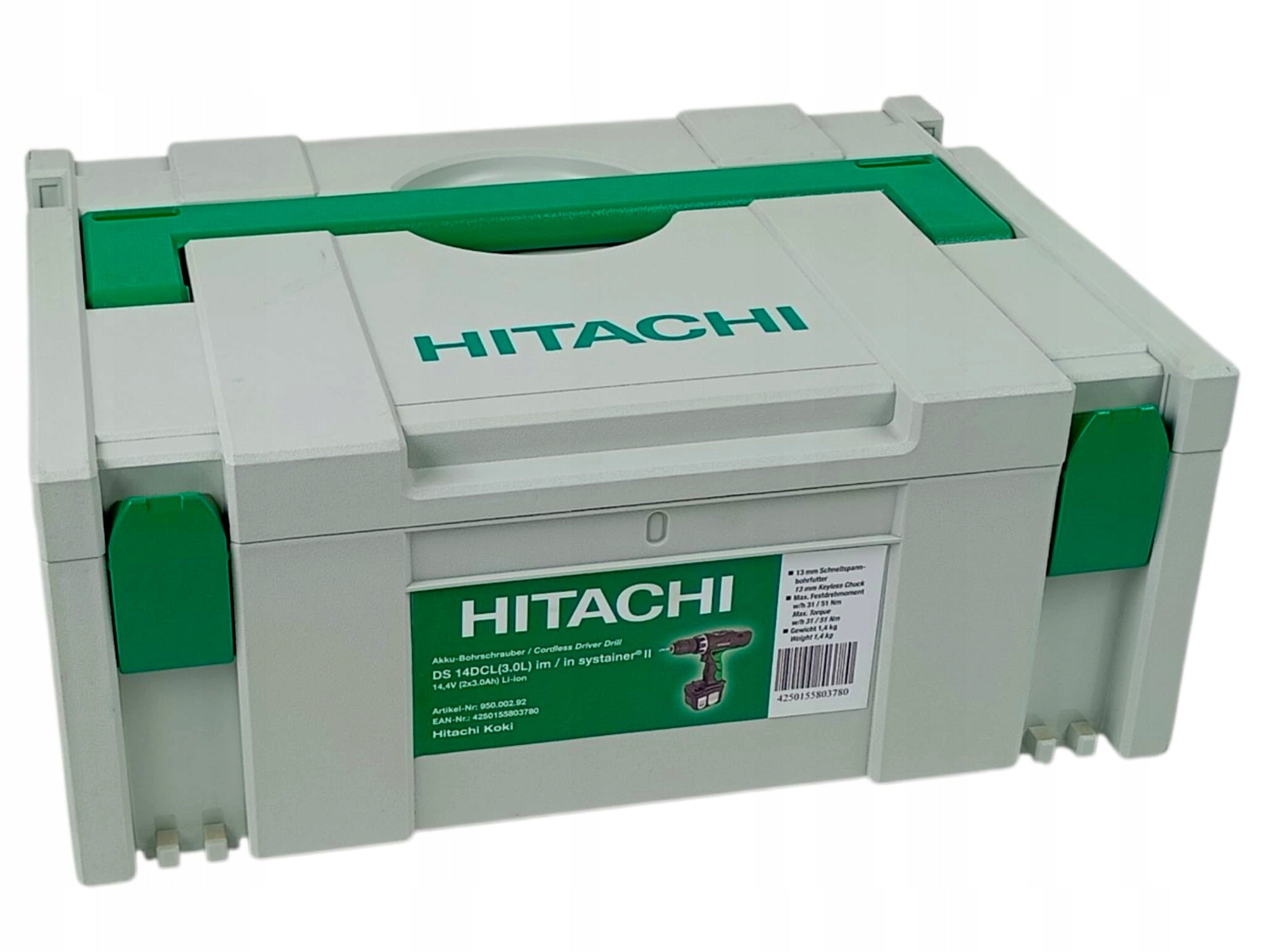 Hitachi DS14DCL Cordless Drill/Driver 14,4V Set of 2 x 3,0 Ah Number of batteries 2