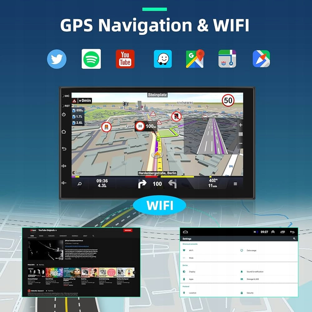Hodozzy Android 2 Din Car Radio + Reversing Camera Brand no brand