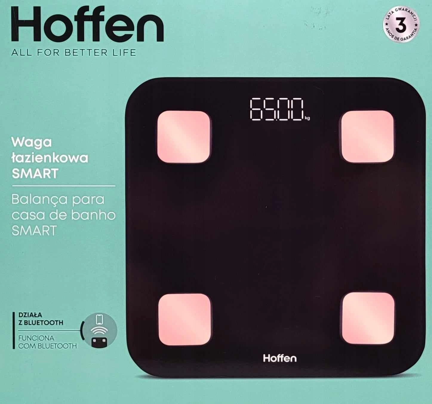 Hoffen Bathroom scale black SMART AL-110341