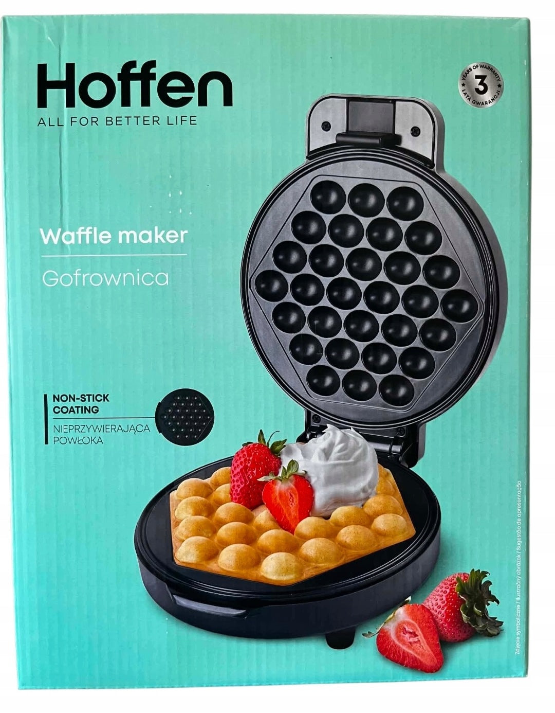Hoffen Bubble Waffle Iron 1200W