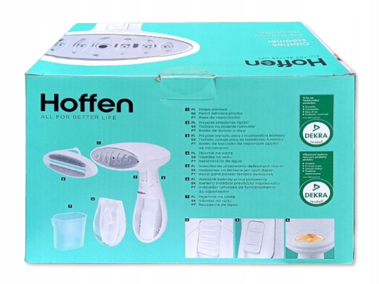Hoffen Folding Clothes Steamer - 1200W - White Brand Hoffen