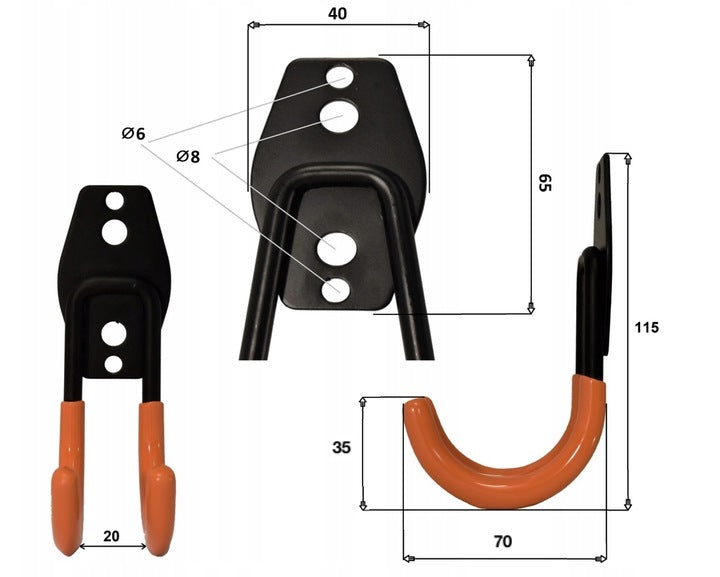 Holder Round Wall Hanger Small Universal Tools Instruments STRONG Kind single hangers