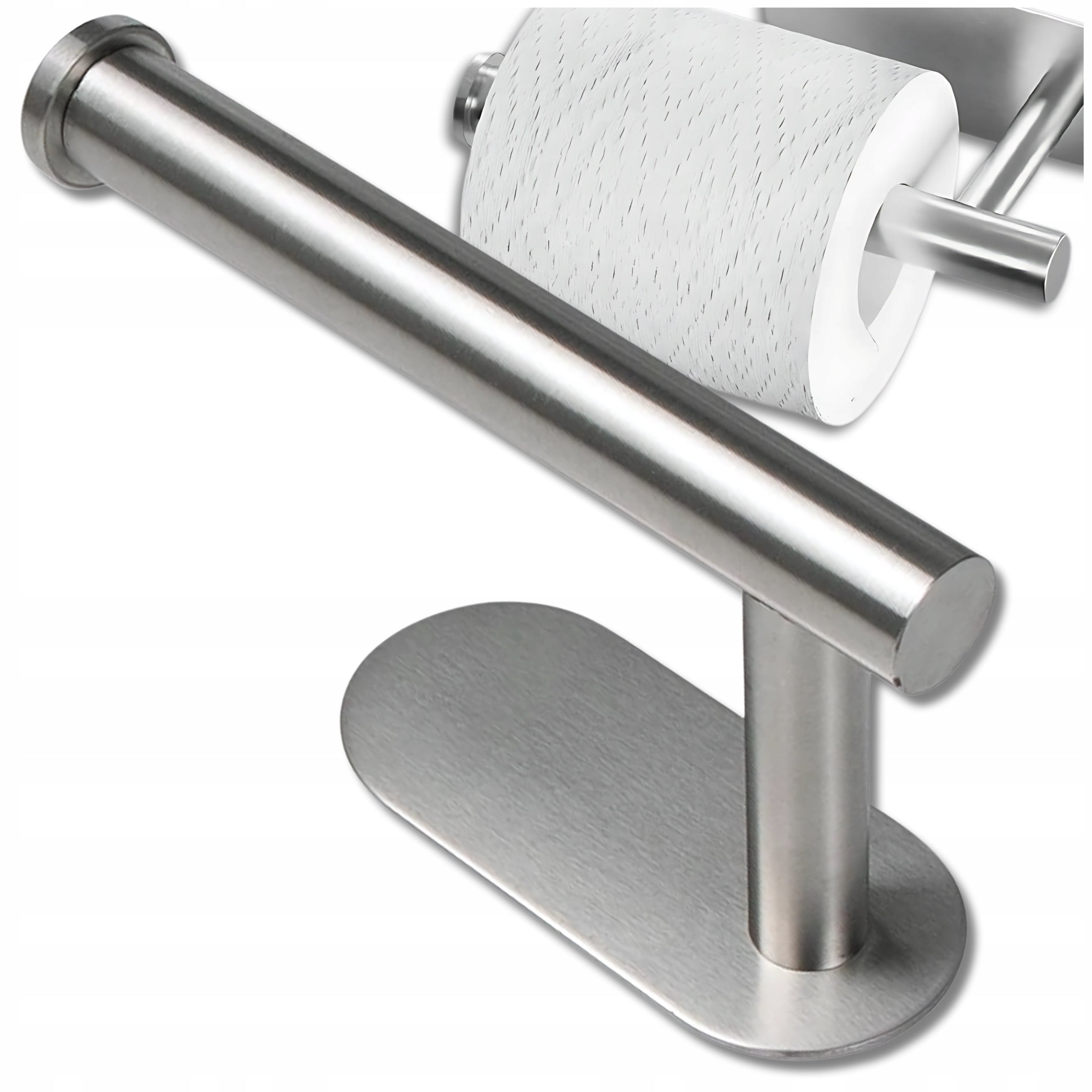 Holder Self Adhesive Toilet Paper Silver Hanger Without Drilling Toilet Loft Manufacturer code Uchwyt papier SAMOPRZYLEPNY WC srebrny