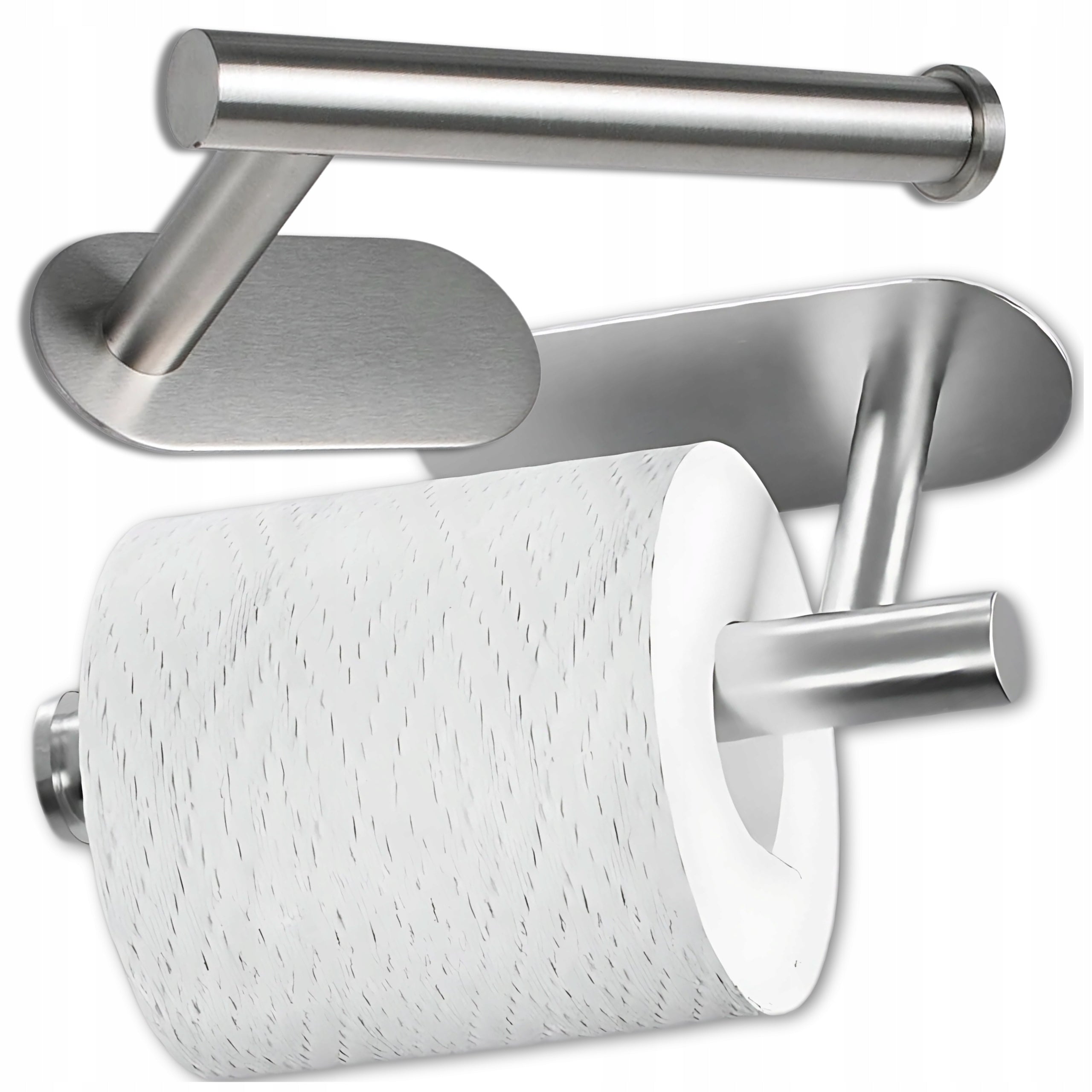Holder Self Adhesive Toilet Paper Silver Hanger Without Drilling Toilet Loft