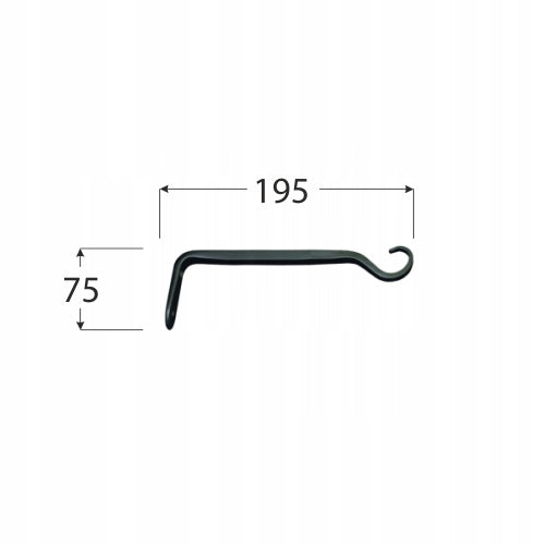 Holder, hook, metal hanger for pot, flowerbed UK6 simple BLACK 1pc. Brand Domax