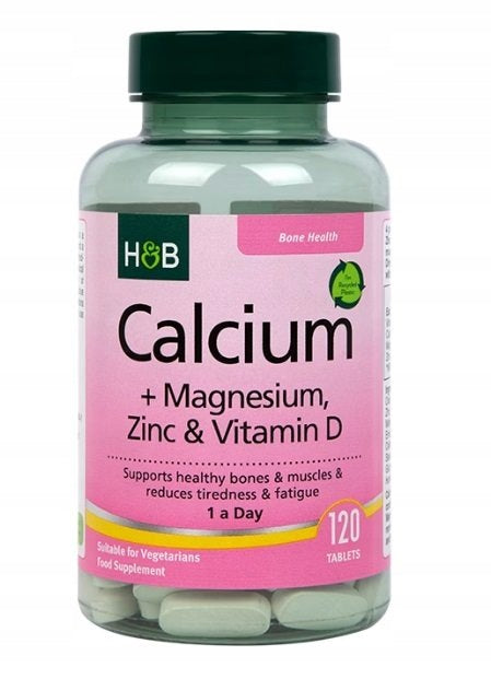 Holland & Barrett - Calcium + Magnesium, Zinc and Vitamin D, 120 tablets