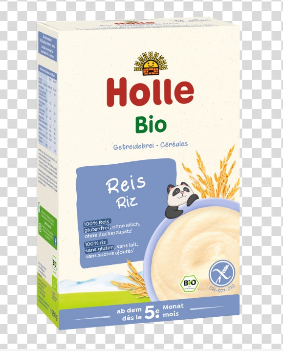 Holle BIO Demeter Whole Grain Dairy Free Rice Porridge Age range from 5th month