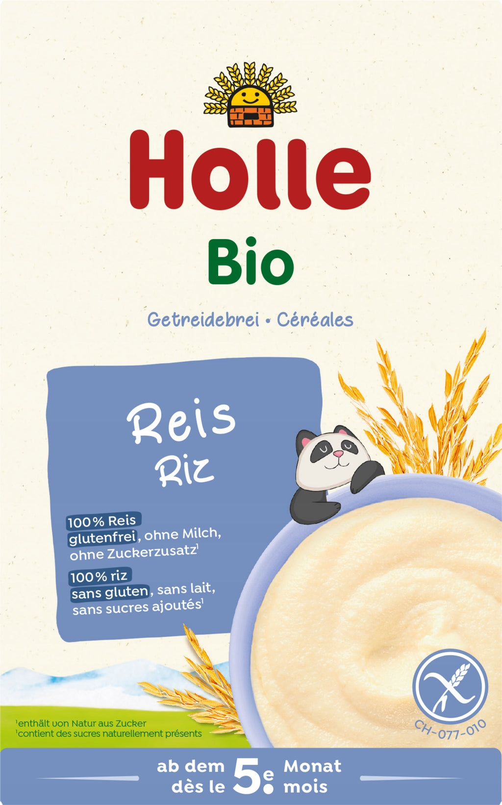 Holle BIO Demeter Whole Grain Dairy Free Rice Porridge Brand Holle