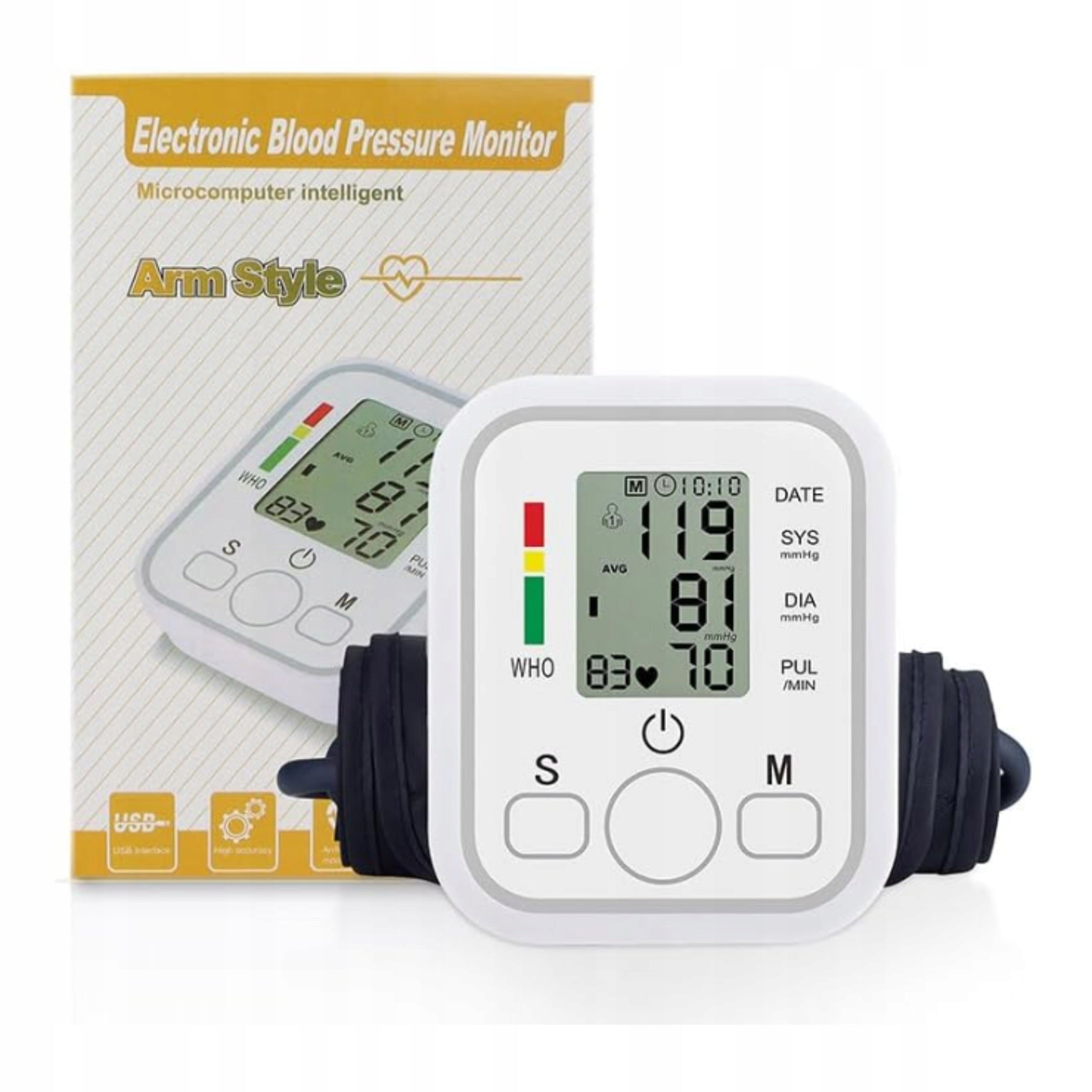 Home Automatic Shoulder Blood Pressure Monitor with Measuring Cuff