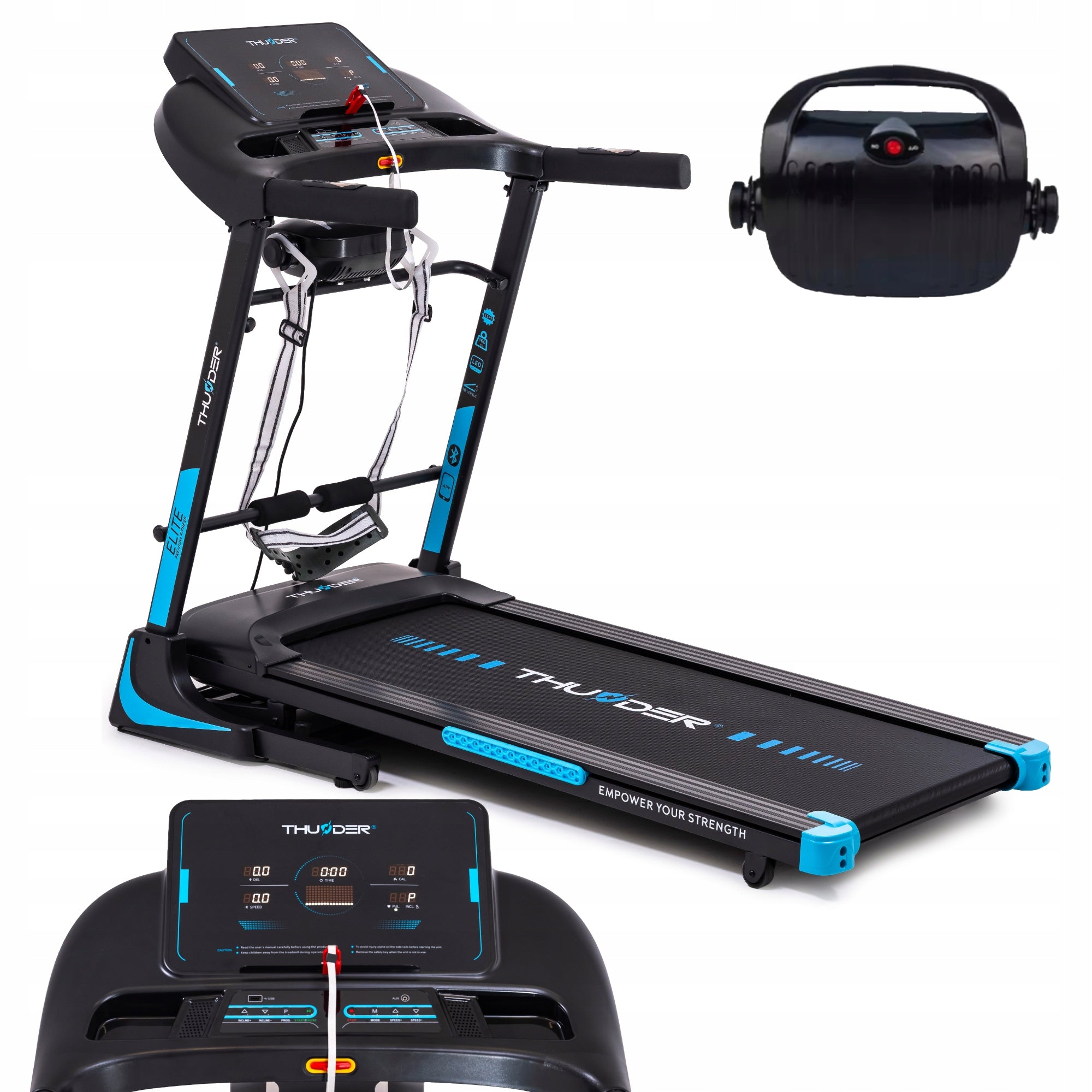 Home Electric Training Treadmill 18km/h Pulse Massager Application 160kg