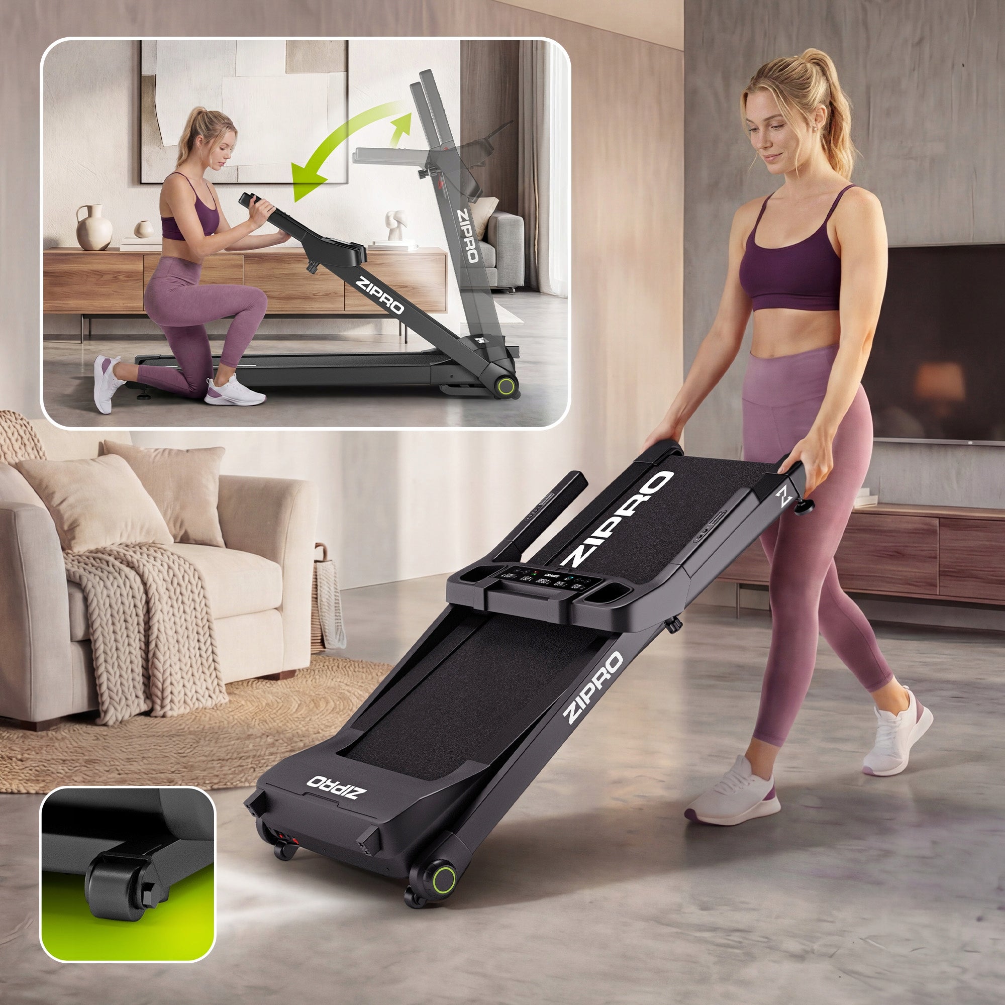 Home Electric Training Treadmill Foldable for Running Zipro Ramble Kind electric