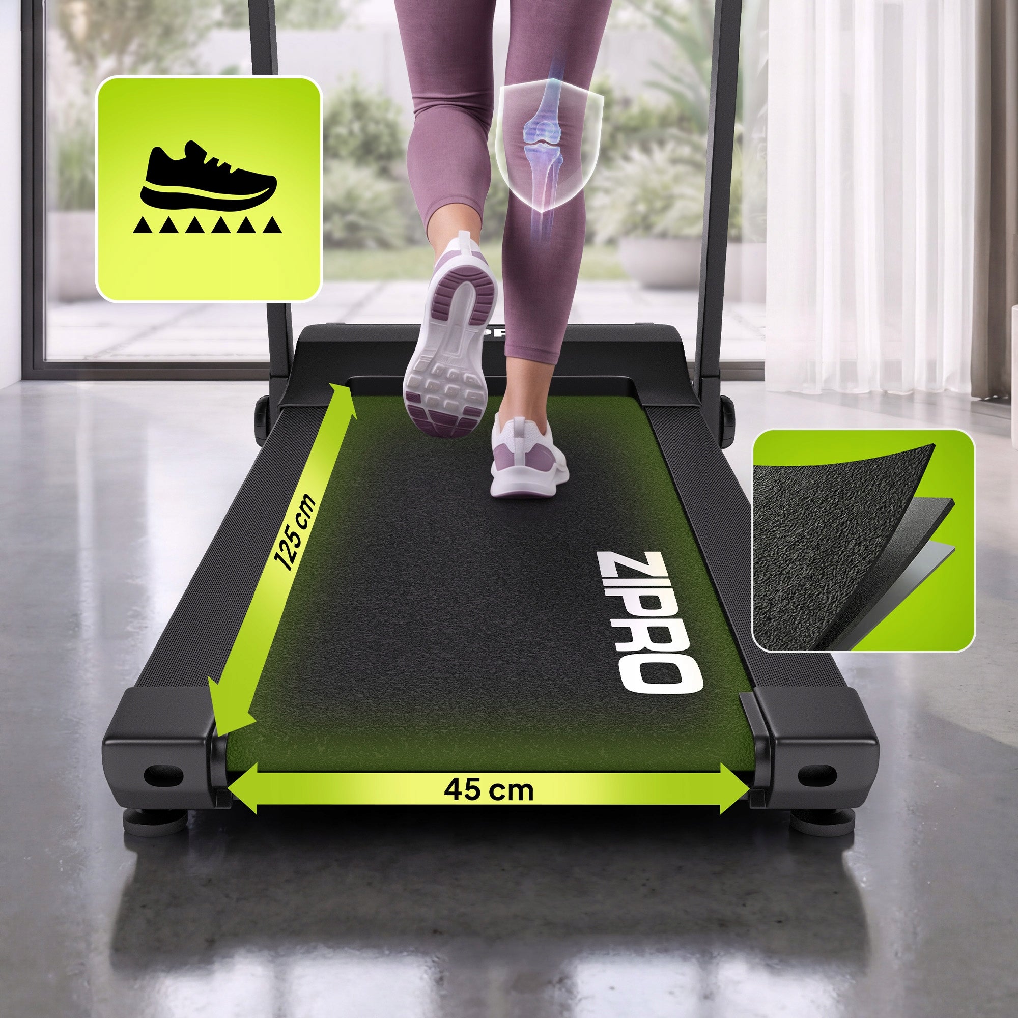 Home Electric Training Treadmill Foldable for Running Zipro Ramble Maximum user weight 130 kg