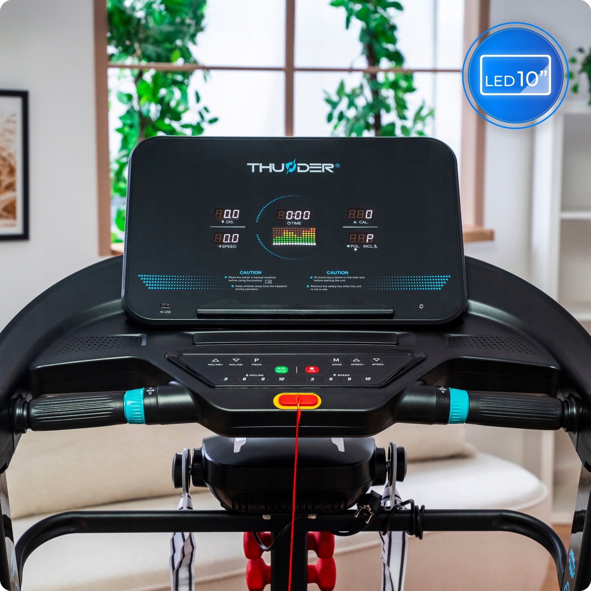 Home Electric Treadmill 20km/h slope application dumbbell massager pulse Kind electric