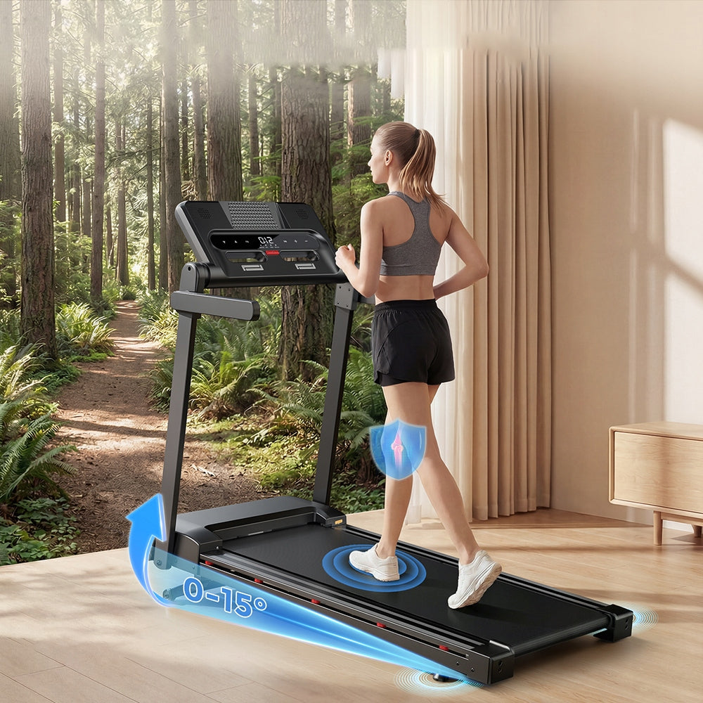 Home Electric Treadmill APP Bluetooth 14km/h 15% slope 150kg Product weight with unit packaging 36 kg