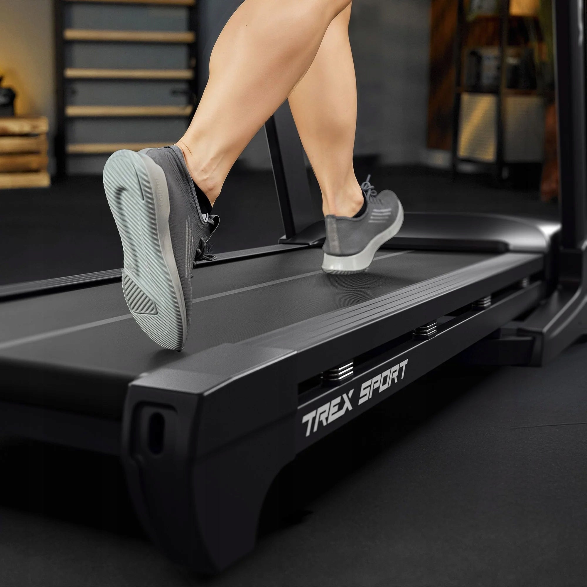 Home Electric Treadmill Adjustable Folding Angle 20 KM/H ROOK TREX SPORT Measurements training duration distance speed pulse burned calories fat