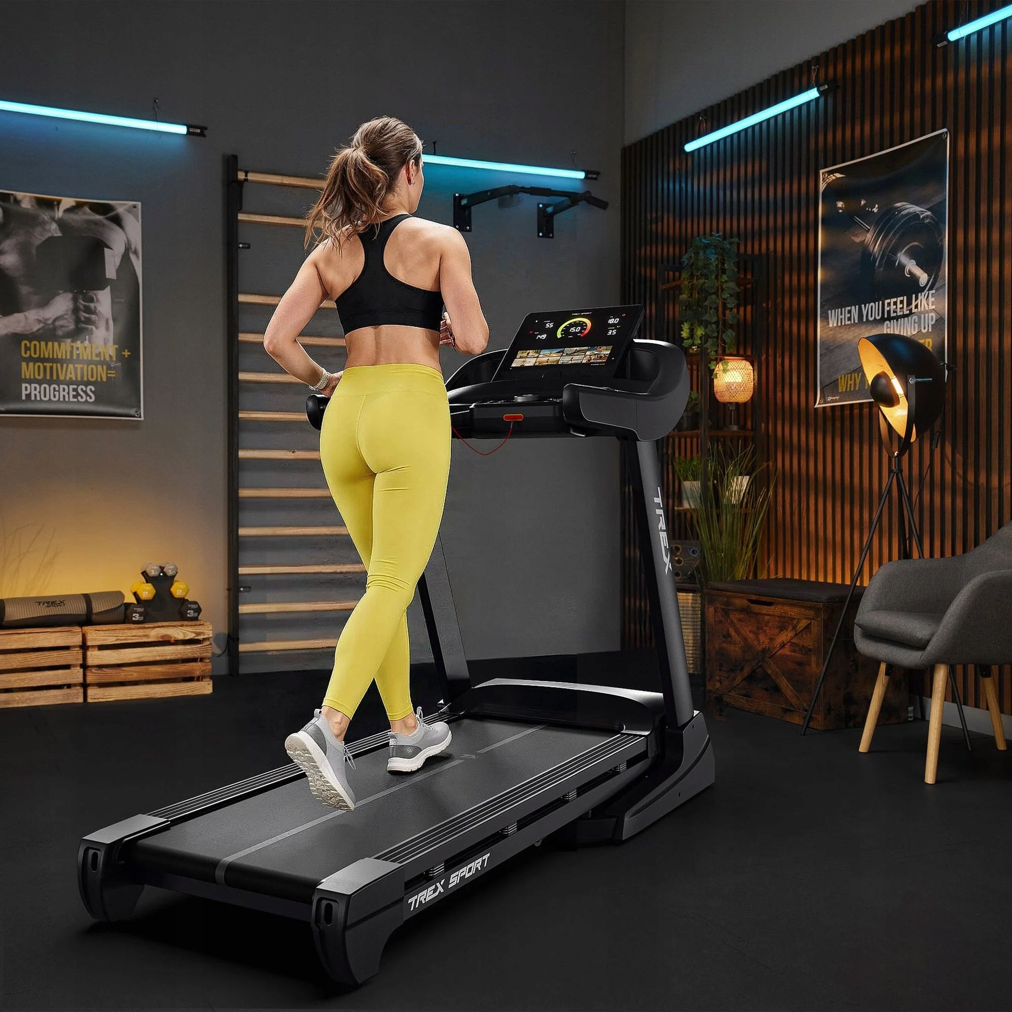 Home Electric Treadmill Adjustable Folding Angle 20 KM/H ROOK TREX SPORT Model other