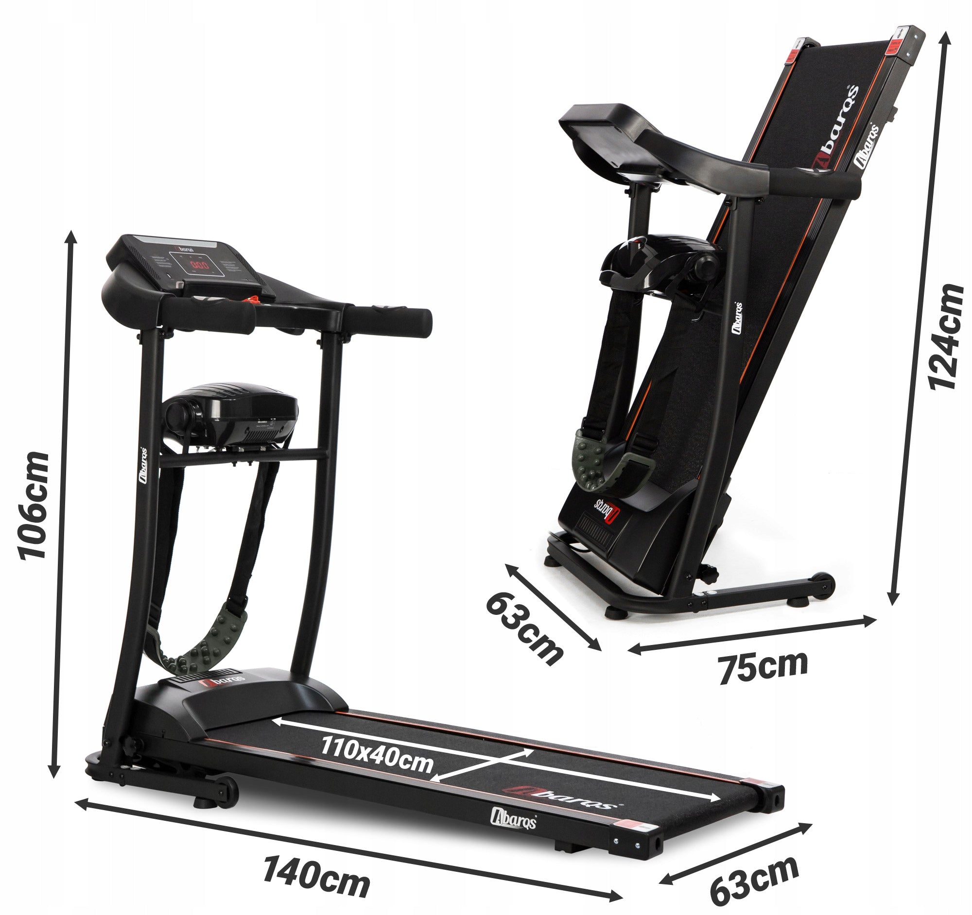 Home Electric Treadmill Folding | 12 Programs | MASSAGER | 2KM | 110KG Manufacturer code BZ-402.M