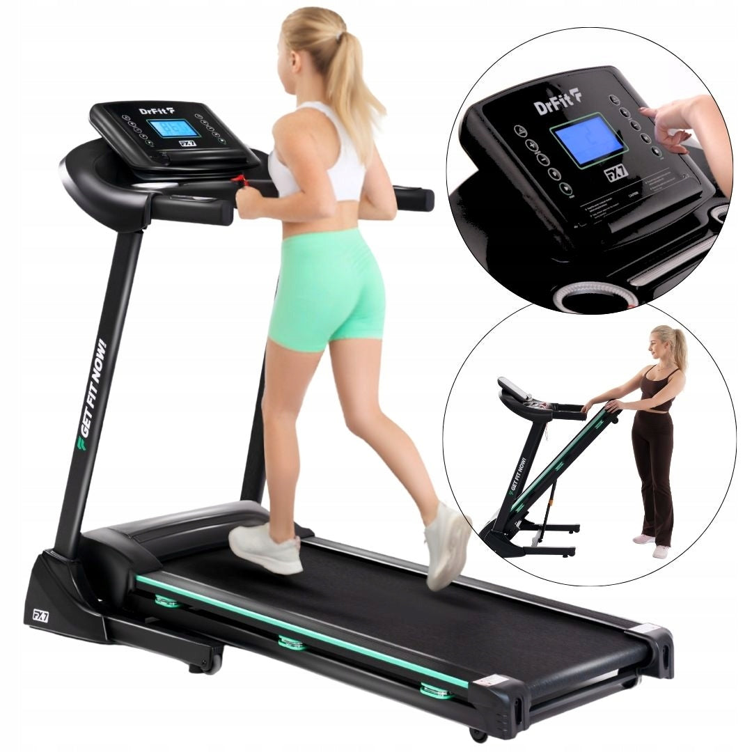Home Electric Treadmill Folding Slope Adjustment 15km/h DrFit FX7
