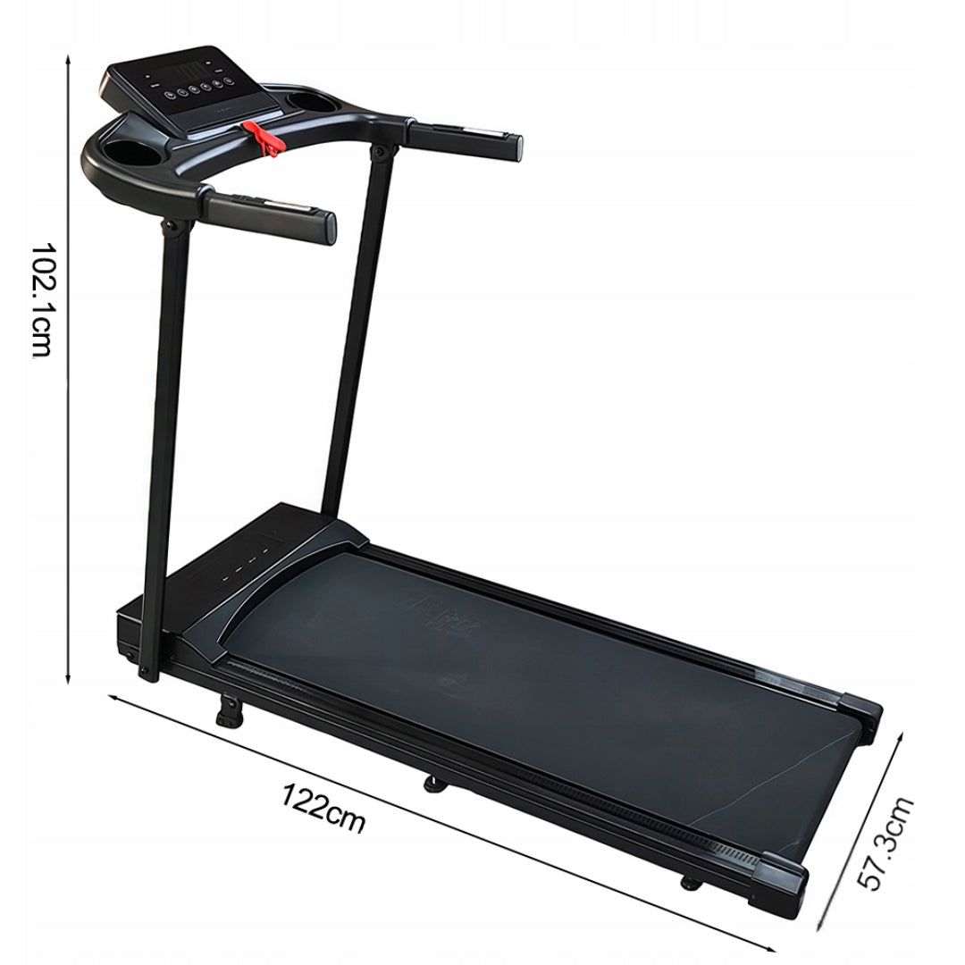 Home Electric Treadmill Folding Under Bed 1-12km/h BT Heart Rate FitShow Measurements training duration distance speed pulse