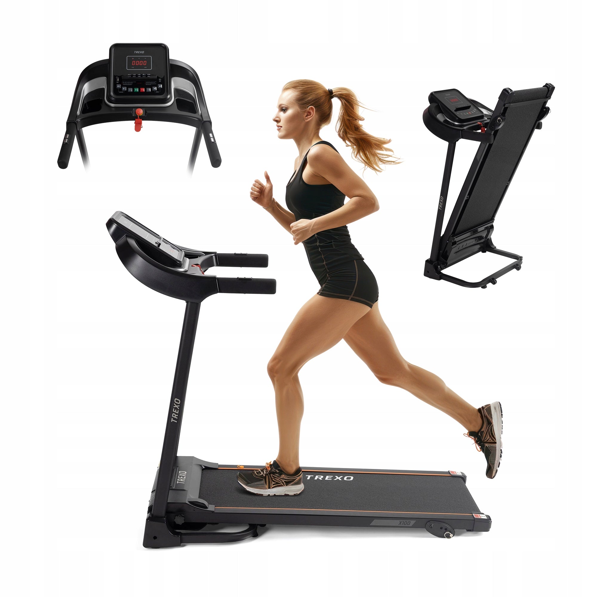 Home Electric Treadmill XTREXO X100 Folding Tilt Adjustment 10 km
