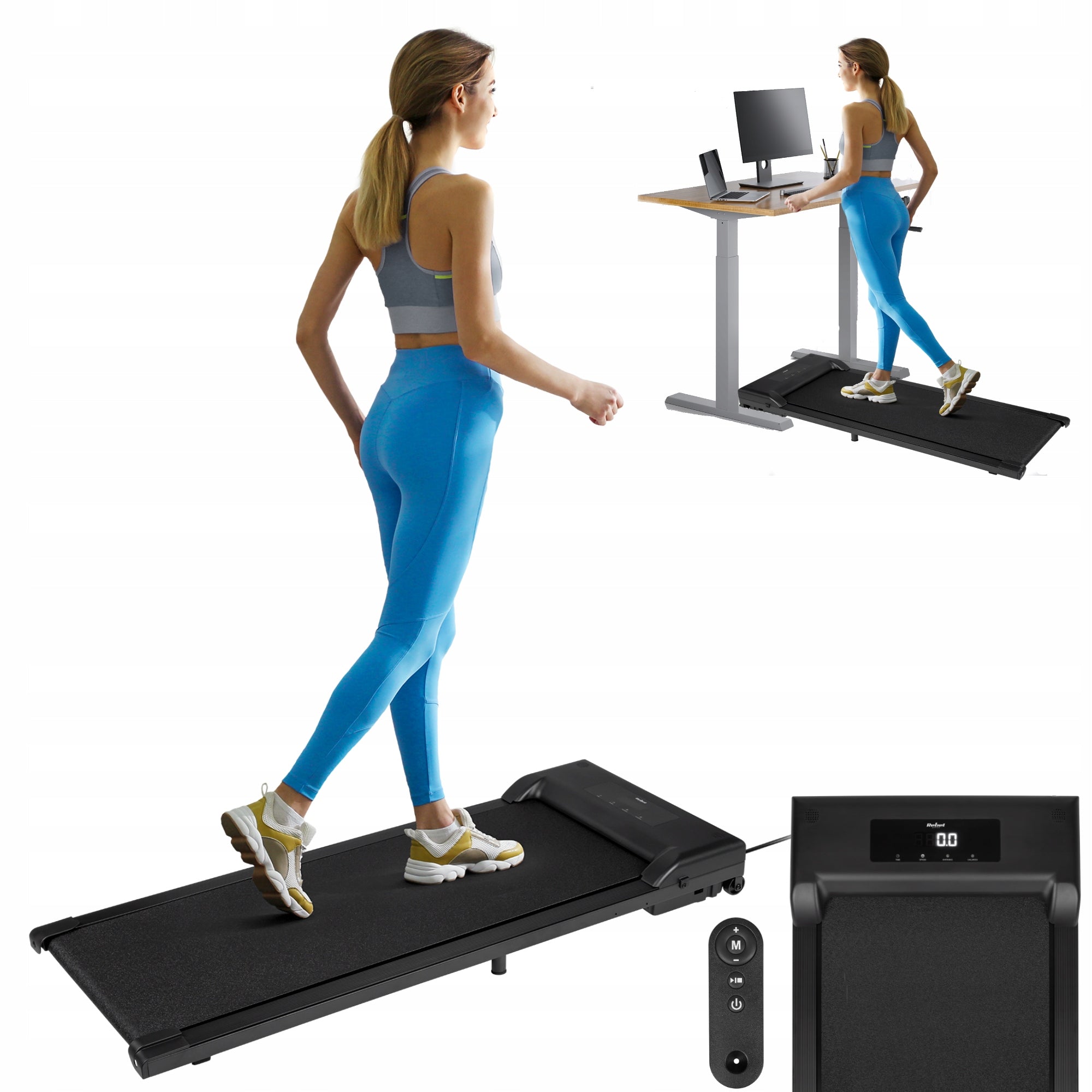 Home Electric Treadmill for Training Slim Lightweight Walking Desk REBEL