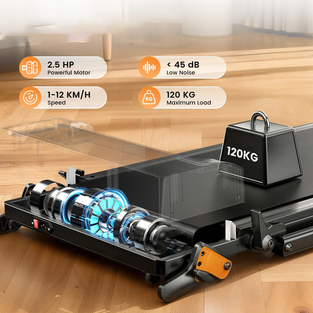 Home Electric Treadmill with app 12km/h LARGE DISPLAY QUIET 120kg to 6° Packaging status original