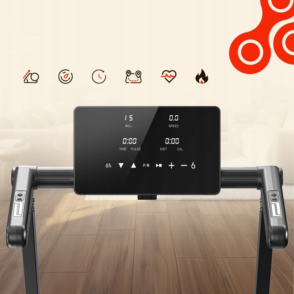 Home Electric Treadmill with app 16km/h LARGE DISPLAY QUIET 150kg 1-18% Product weight with unit packaging 58 kg