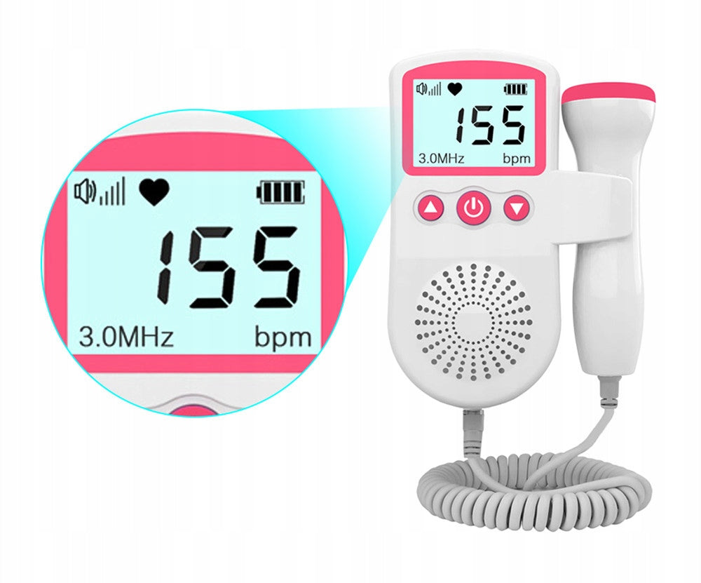 Home Fetal Heart Rate Monitor Fetal Heart Rate Stethoscope for Pregnant Women Color pink