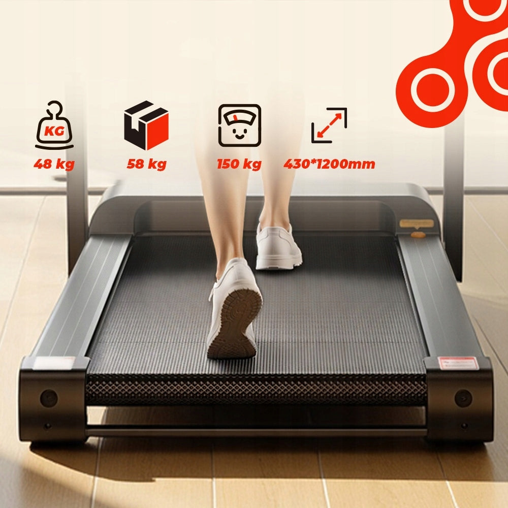Home Folding Electric Treadmill with LED App for 150kg 1-16km/h to 1-18% Product weight with unit packaging 58 kg