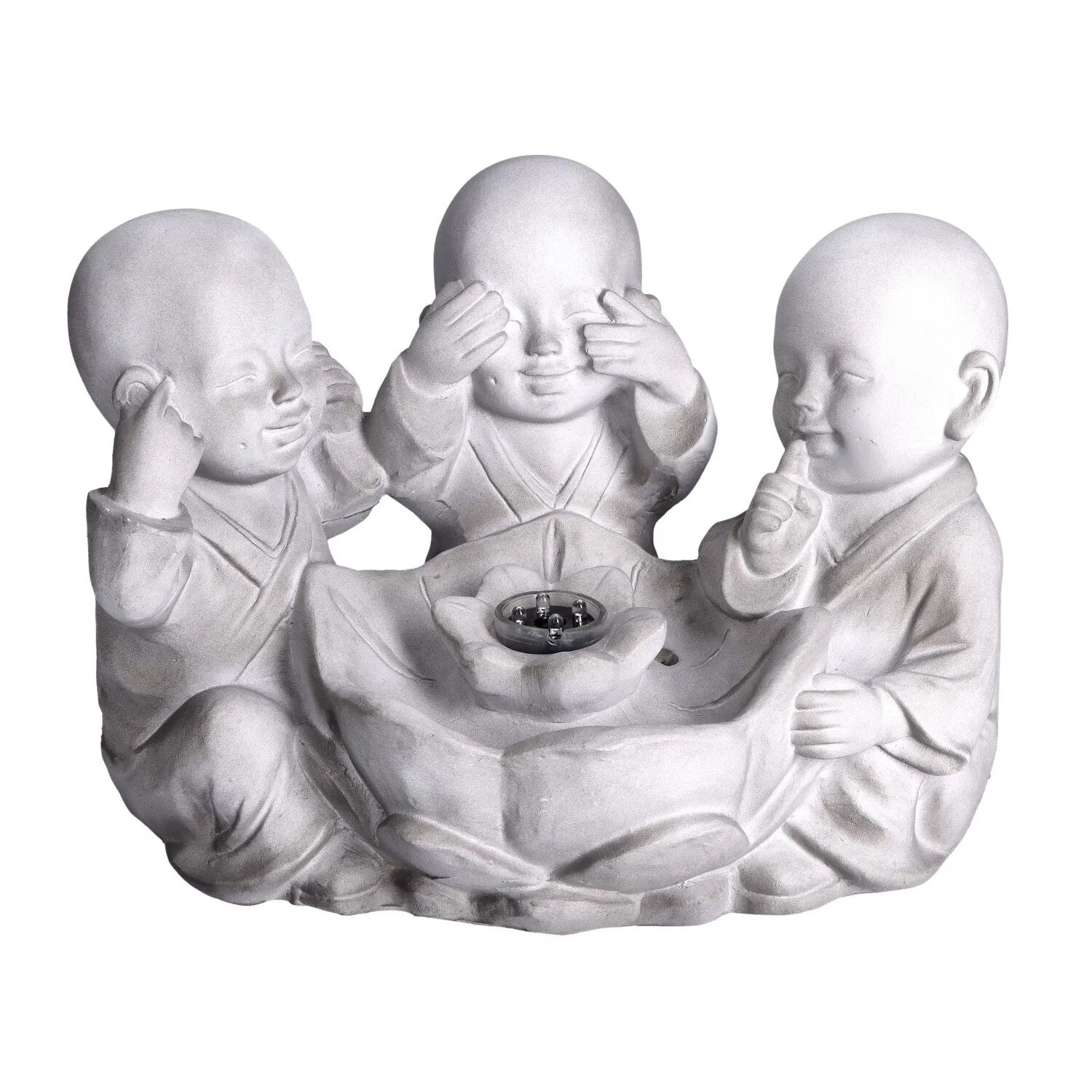 Home Fountain Led Buddha 3pcs 32cm Room Small Type fountain (pump)