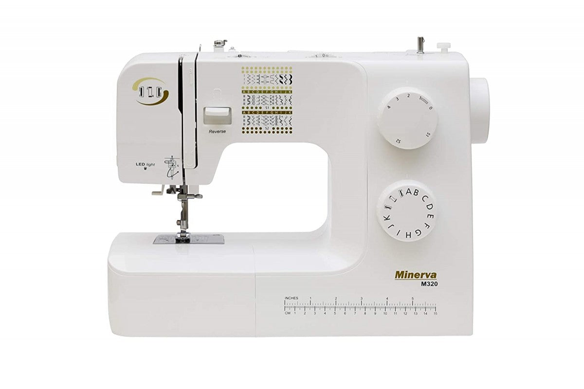 Home Mechanical Sewing Machine Minerva M320 Dominant color white