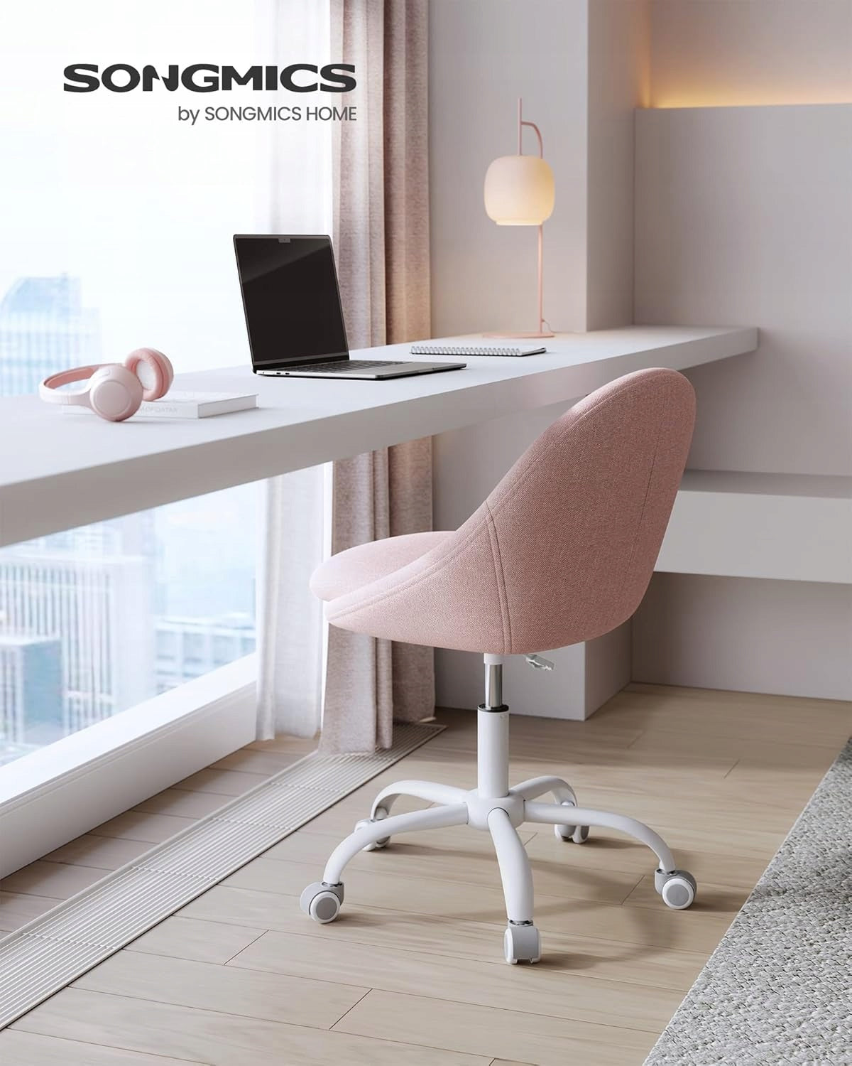 Home Office Chair with Height Adjustable and Padded Cushion Furniture depth 60 cm