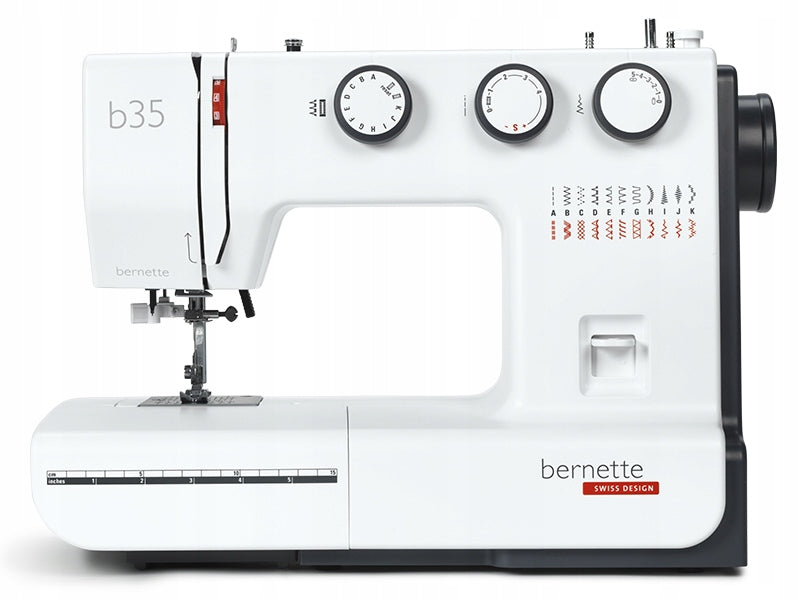 Home Sewing Machine Bernette B35 Solid Stitches 23 Threader Cover Dominant color white