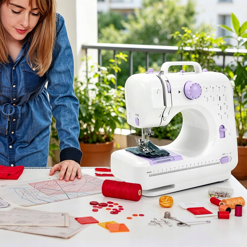 Home Sewing Machine Mechanical Easy For Kids Mini Types of stitches elastic invisible straight zigzag