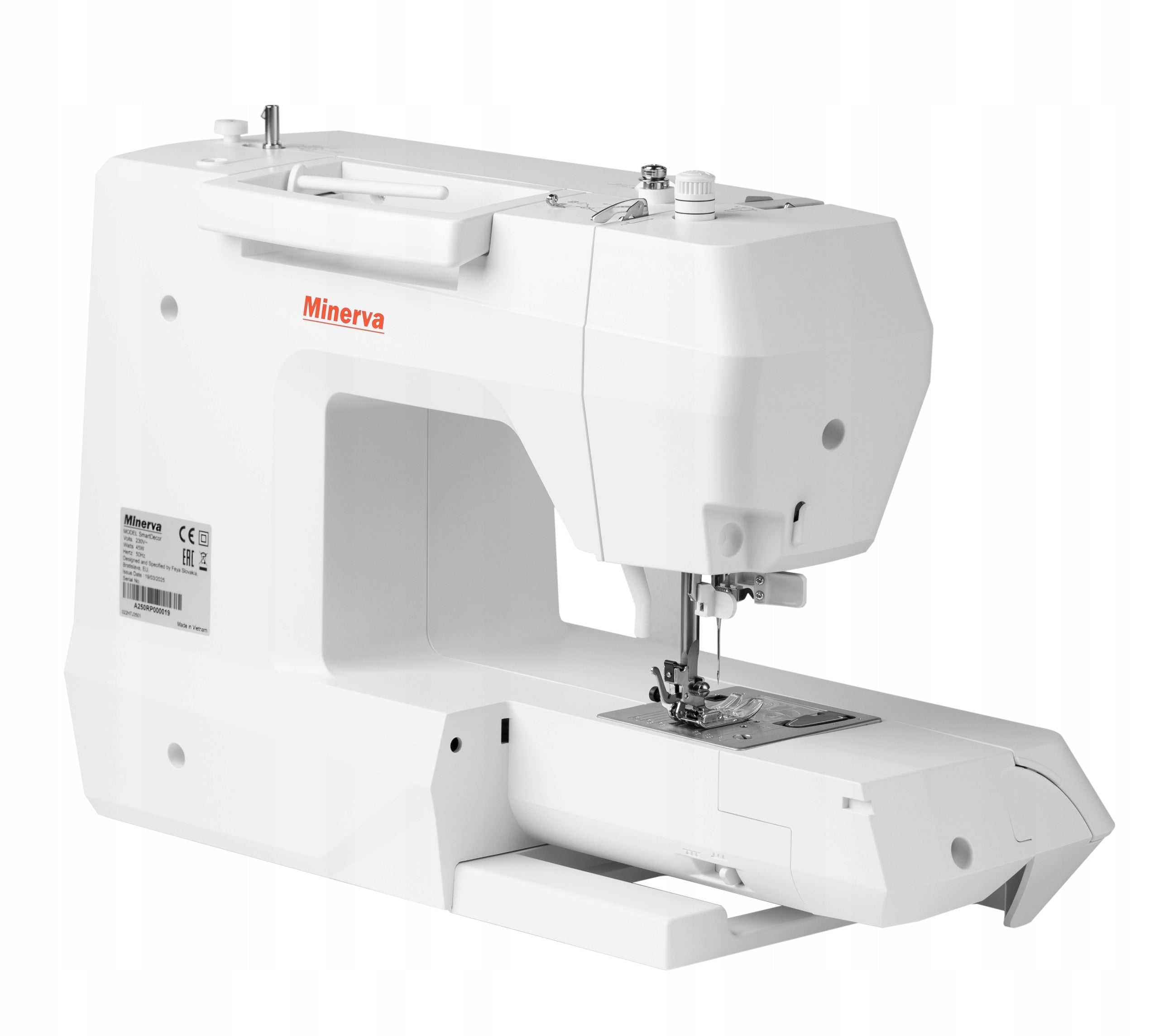 Home Sewing Machine Professional Strong Minerva SmartDecor Dominant color white