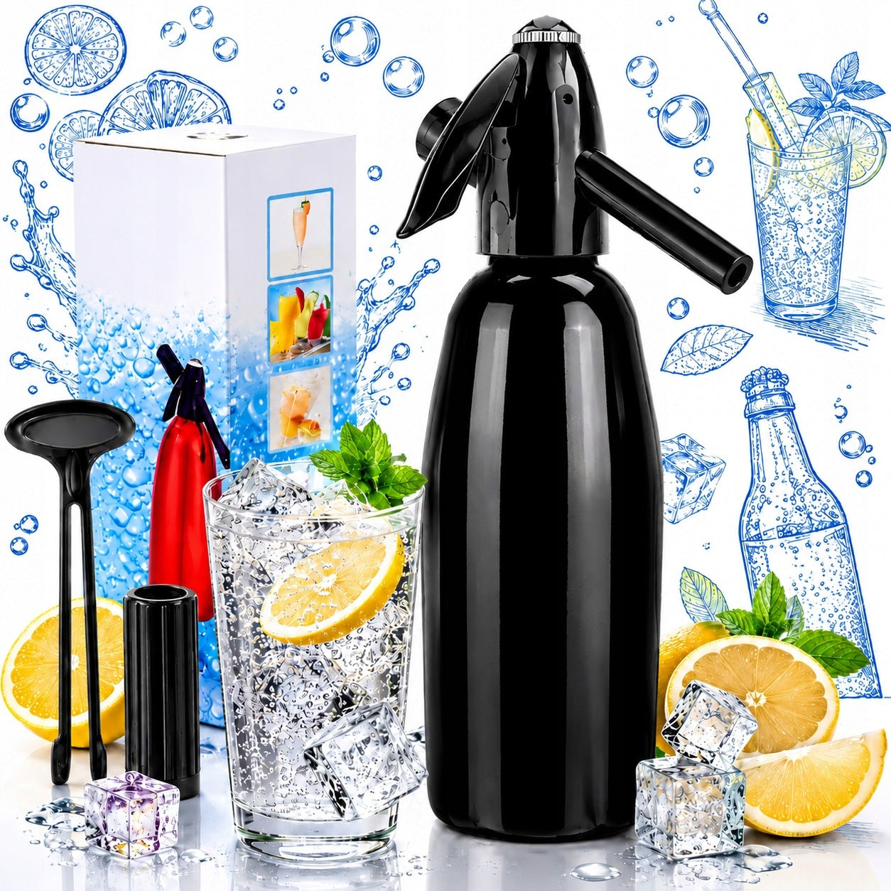 Home Siphon Saturator for Soda Water, 1L