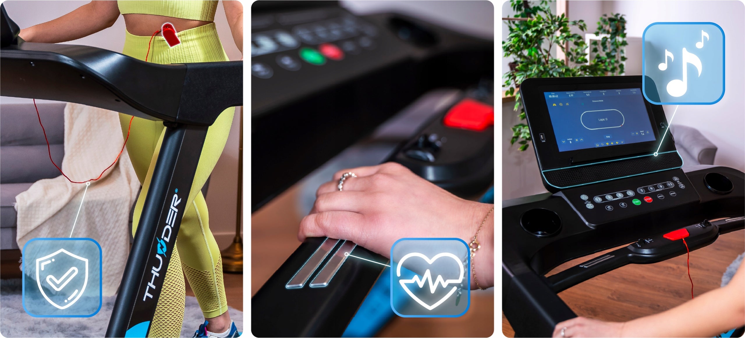 Home Treadmill Electric Folding Angle Adjustable SMART LCD IGNITE THUNDER Manufacturer code IGNITE-S-TFT-BLACK