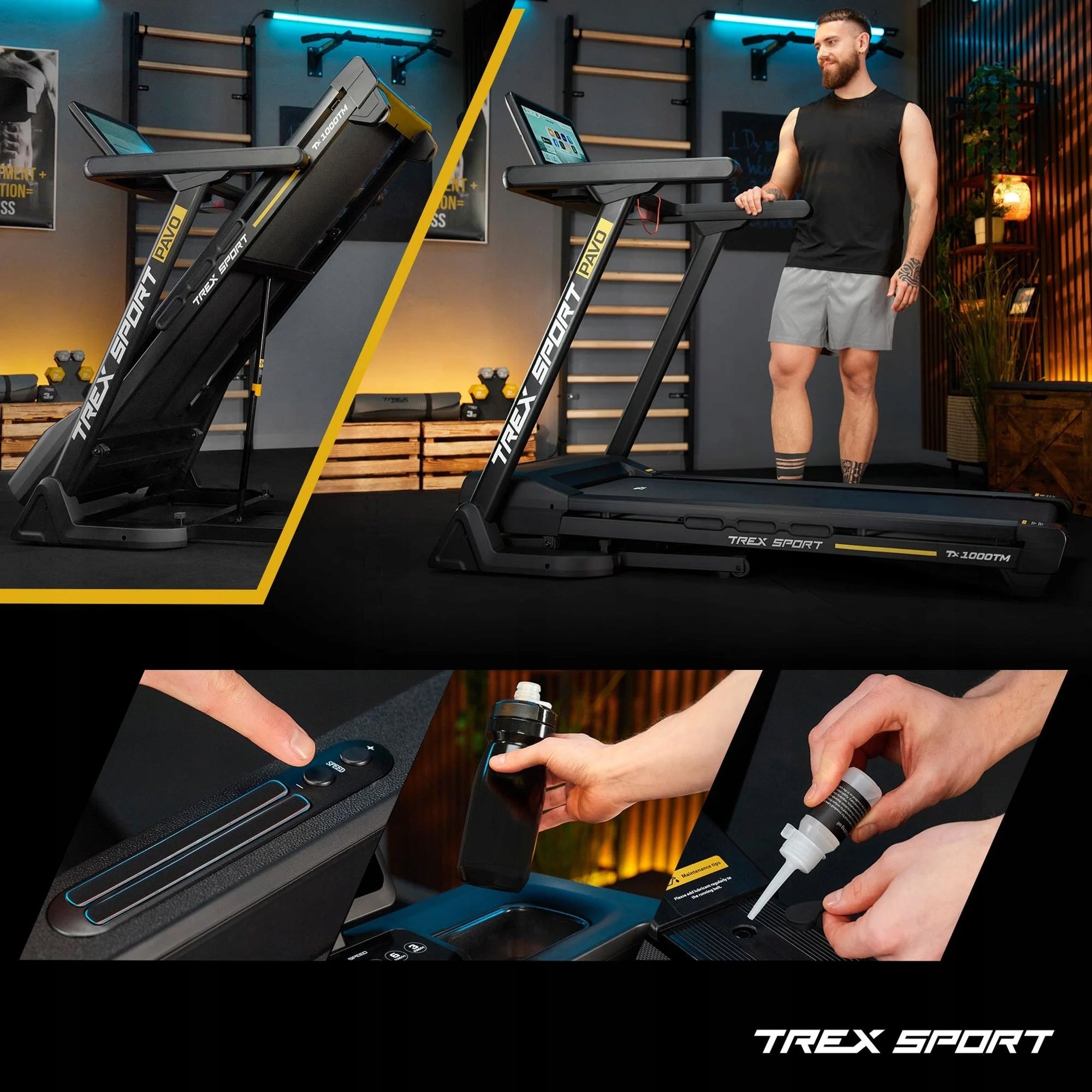 Home Treadmill Electric Folding Angle Adjustable SMART LCD PAVO TREX SPORT Kind electric