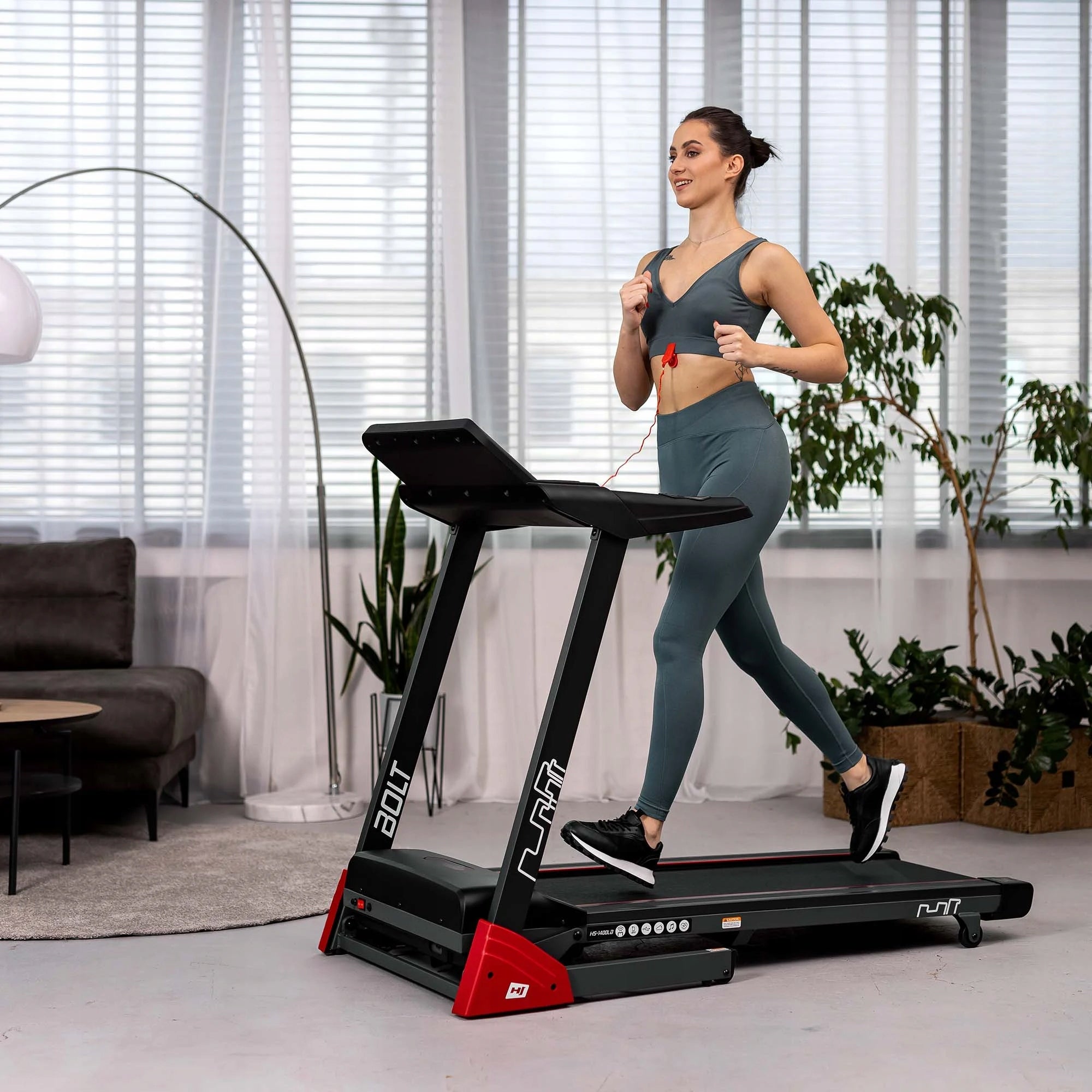 Home Treadmill Electric Folding Automatic Slope Belt Adjustment Brand Hop-Sport