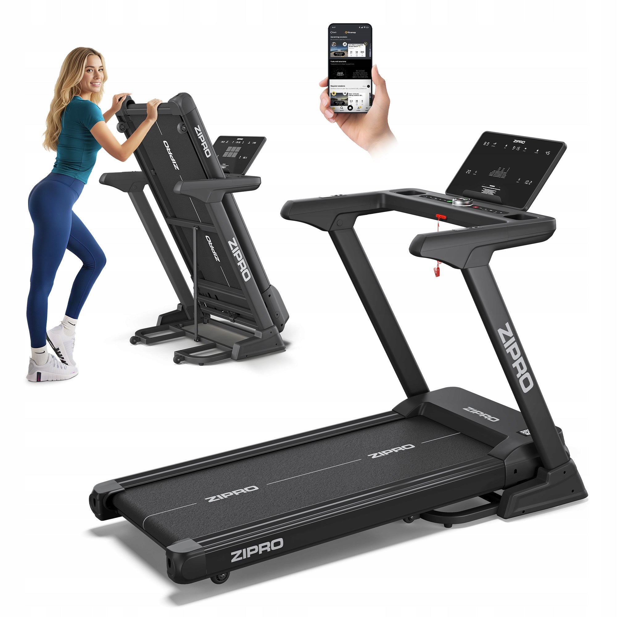 Home Treadmill Electric Folding Belt Slope Shock Absorption Sigma Zipro