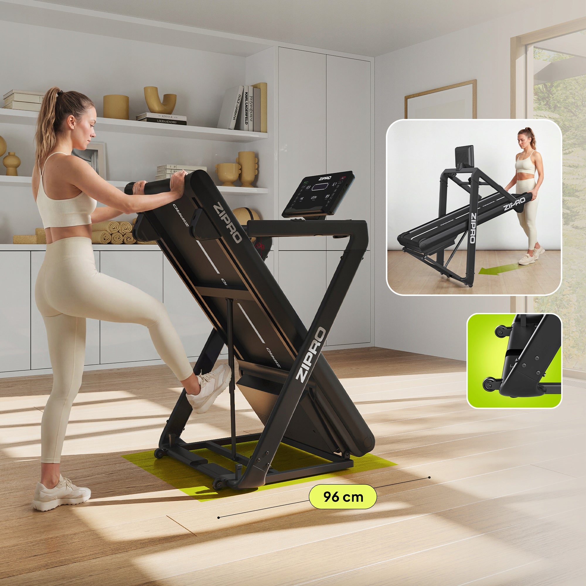 Home Treadmill Electric Folding Belt Slope Shock Absorption - Zipro Kind electric