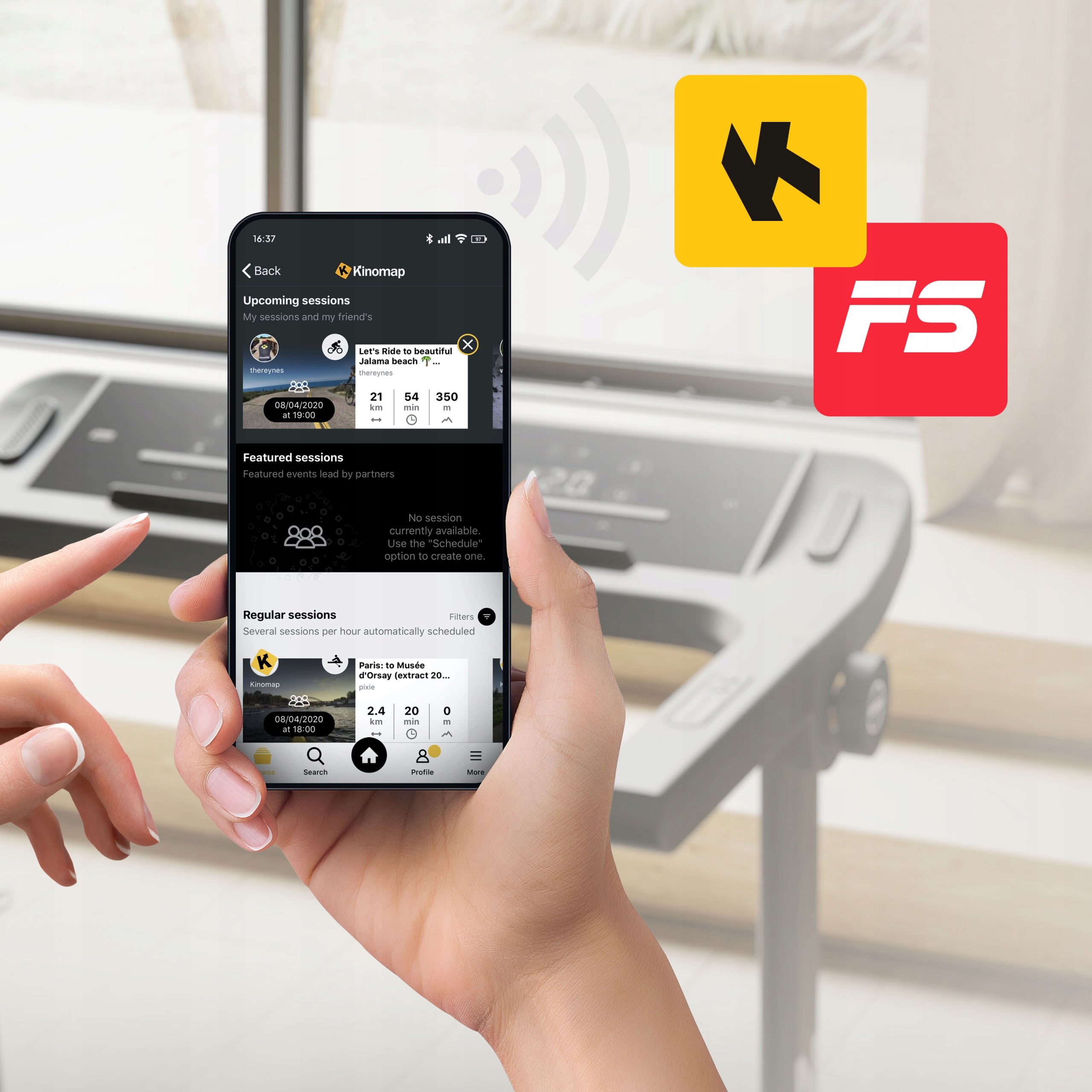 Home Treadmill Electric Folding FitShow Kinomap Bluetooth Pacto Zipro Maximum user weight 130 kg