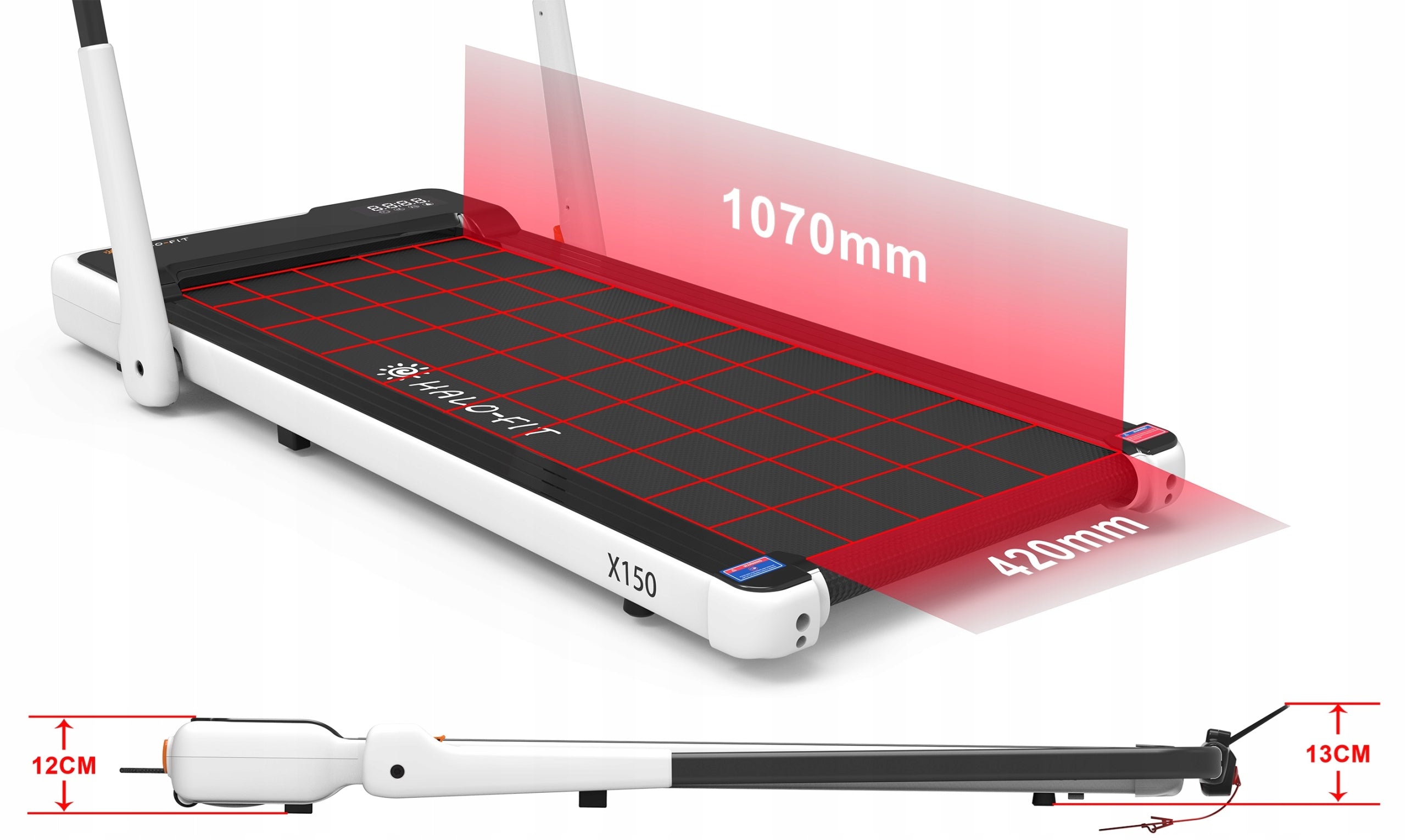Home Treadmill Folding Large Running Belt FitShow 110KG 12KM/H X150 Halo-Fit Kind electric