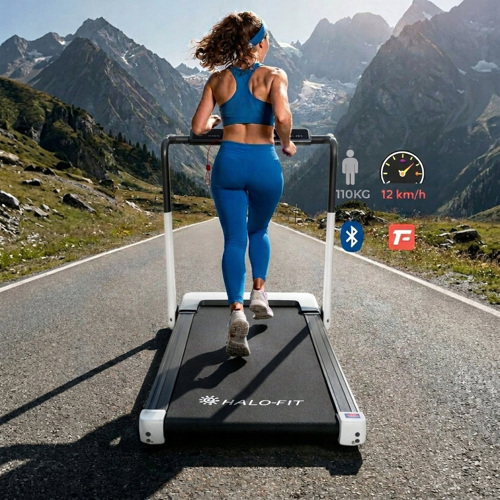 Home Treadmill Folding Large Running Belt FitShow 110KG 12KM/H X150 Halo-Fit Model other