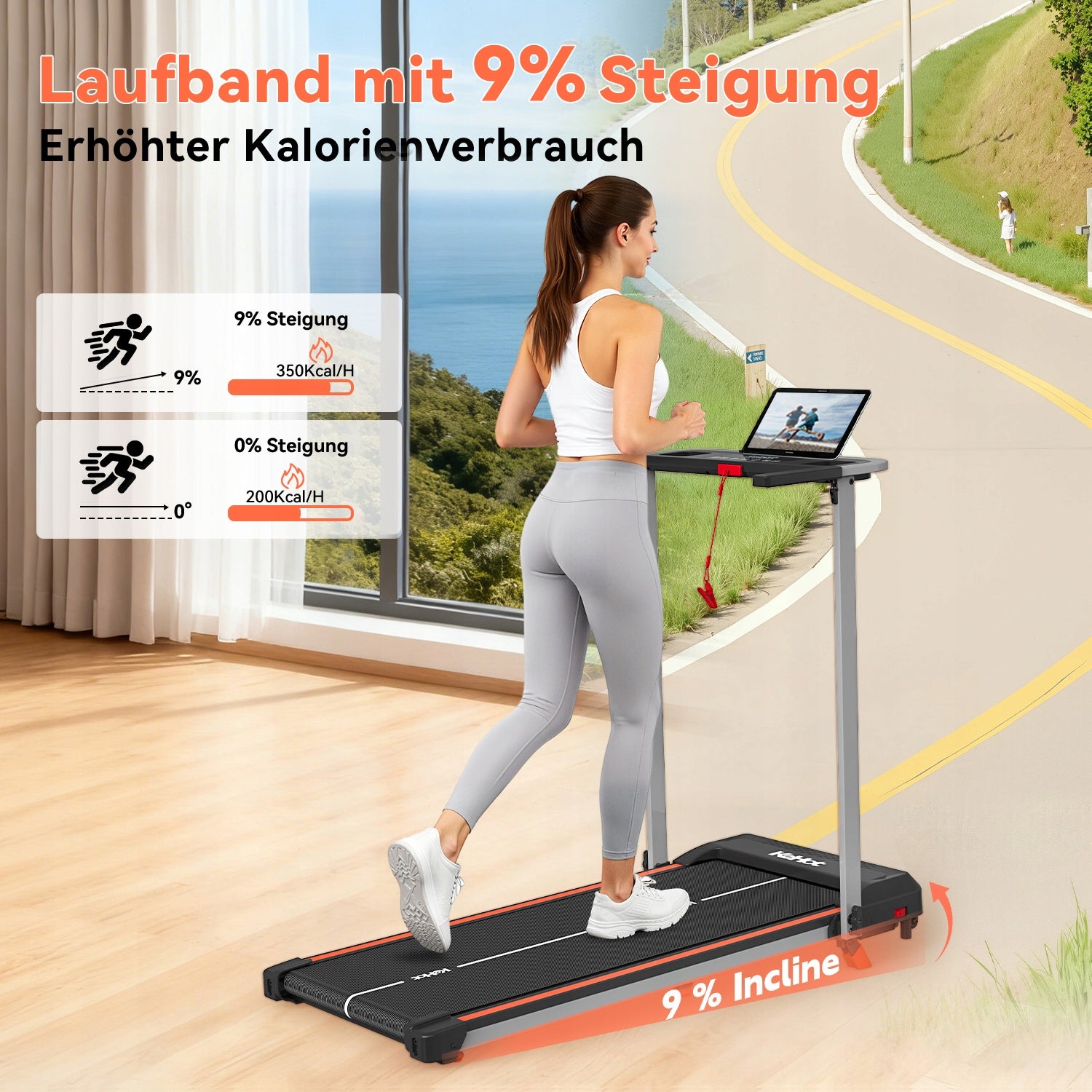 Home Treadmill with APP, 1–12 KM/H Speed, LED Display, 12 Programs Model other