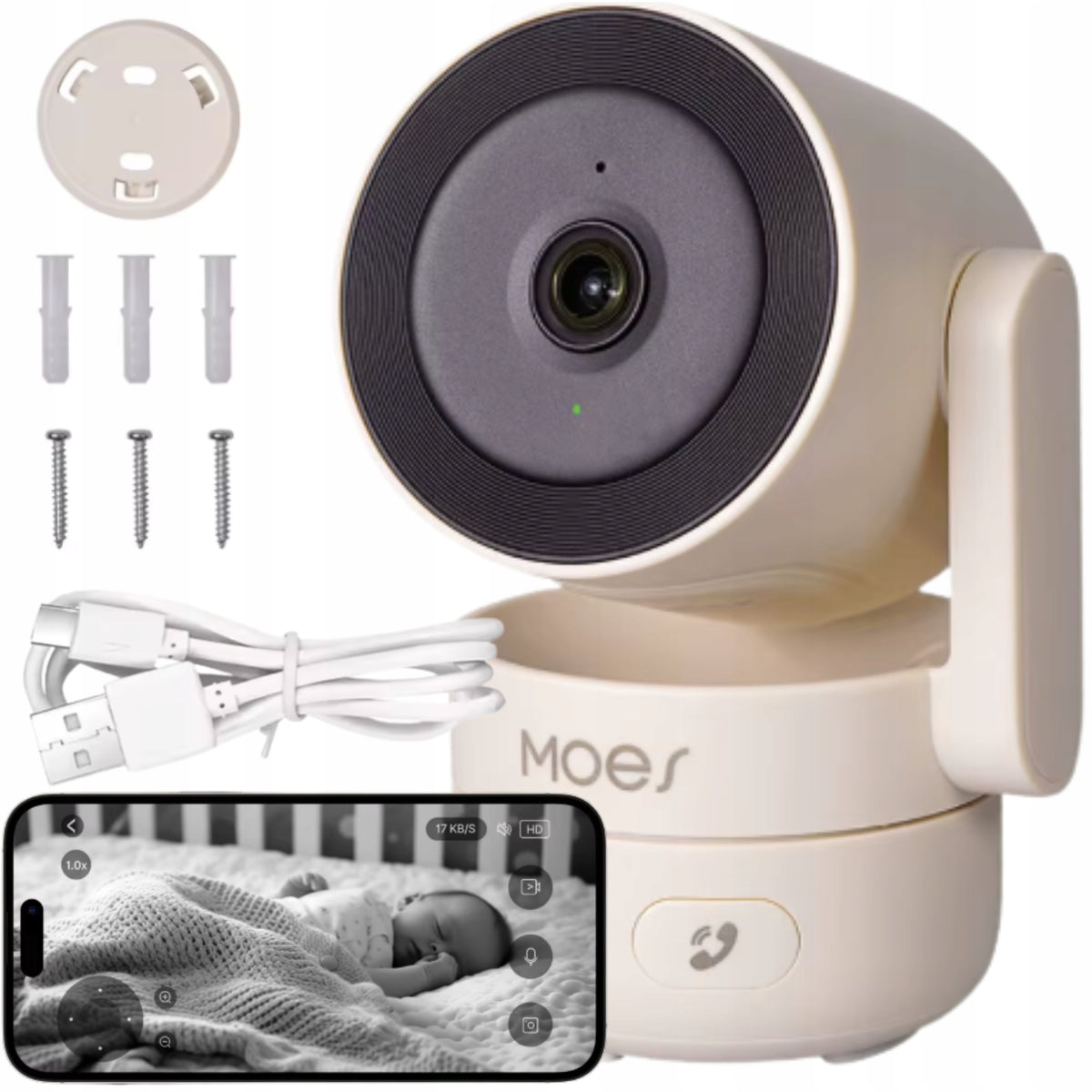 Home WiFi Camera Indoor Home 4MP HD 360 Motion Detector Smart Home